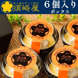【須崎屋】高級素材そのまま!黄金比で作る五三焼プリン6個入りボックス(冷凍)